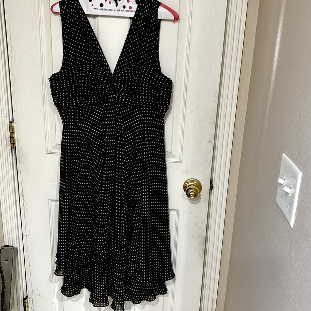 Black with small polka dot dress